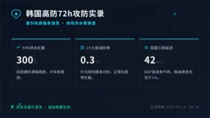 韩国服务器ddos防御72h攻防记录：肉鸡洪水没打穿