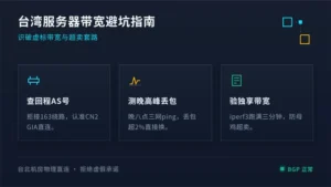 台湾服务器推荐与避坑：5个虚标带宽的猫腻
