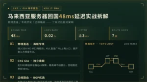 马来西亚服务器回国cn2延迟48ms怎么做到