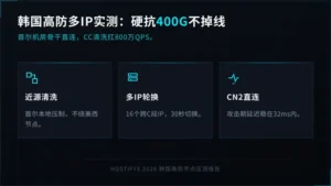 韩国高防多IP服务器实测：扛400G攻击不掉线