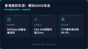 香港高防御服务器实测:600G攻击打不垮